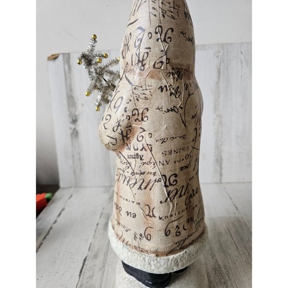 Shabby chic Santa tree glitter unique large Xmas decor 17" Tinsel tree - Picture 4 of 9